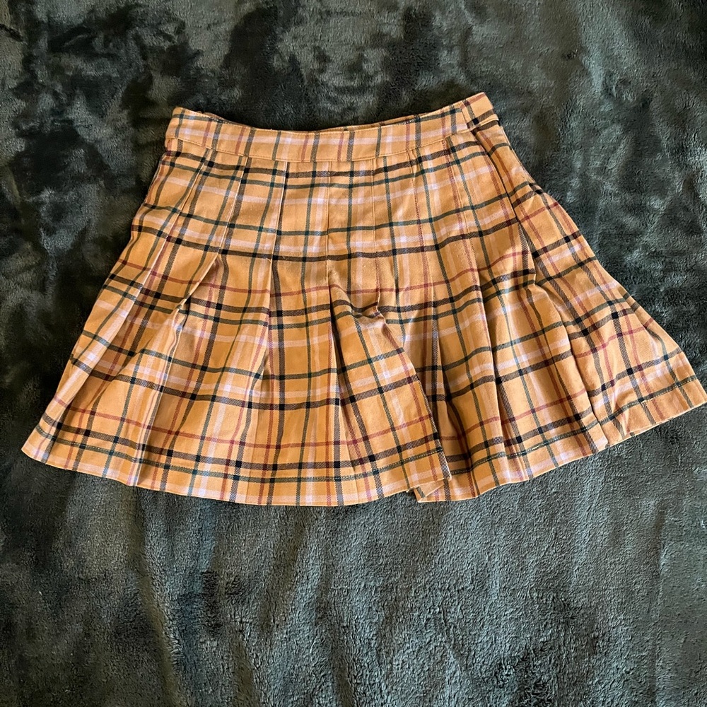 Yellow Plaid Skirt